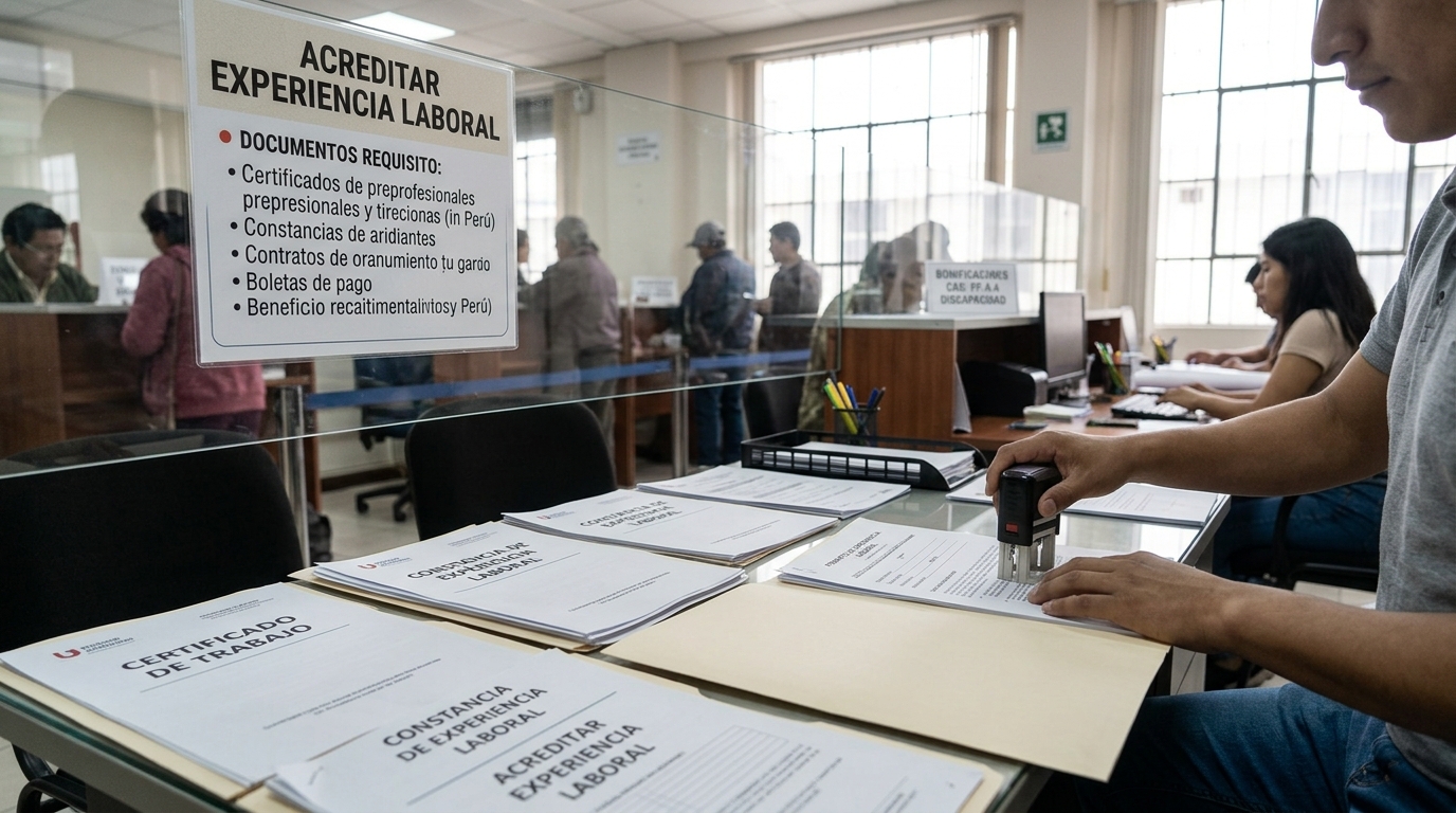 Constancias y certificados de trabajo para acreditar experiencia en convocatorias CAS